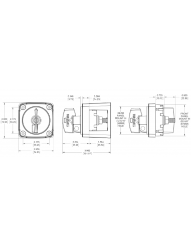 BLUE SEA SYSTEMS Deviatore 0-1-2-both