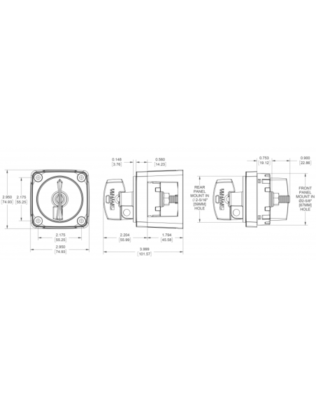 BLUE SEA SYSTEMS Deviatore 0-1-2-both