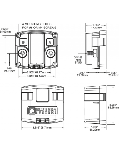 BLUE SEA SYSTEMS Relè di carica automatico serie SI
