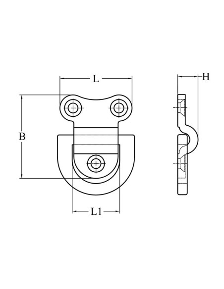 Base con Anello abbattibile in Acciaio INOX 316