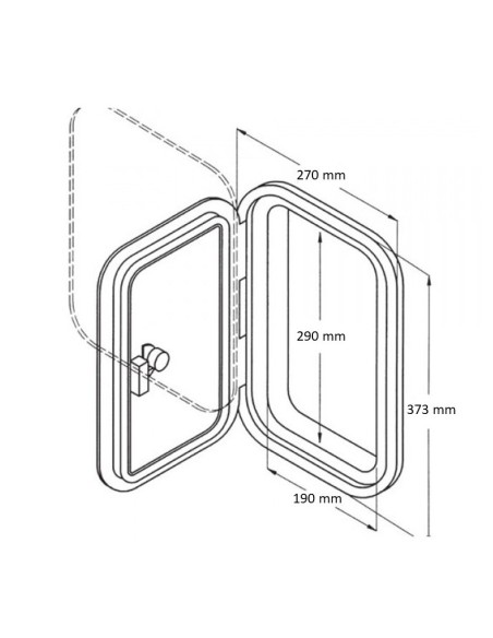 Sportello Barca Calpestabile Amovibile 270x373mm