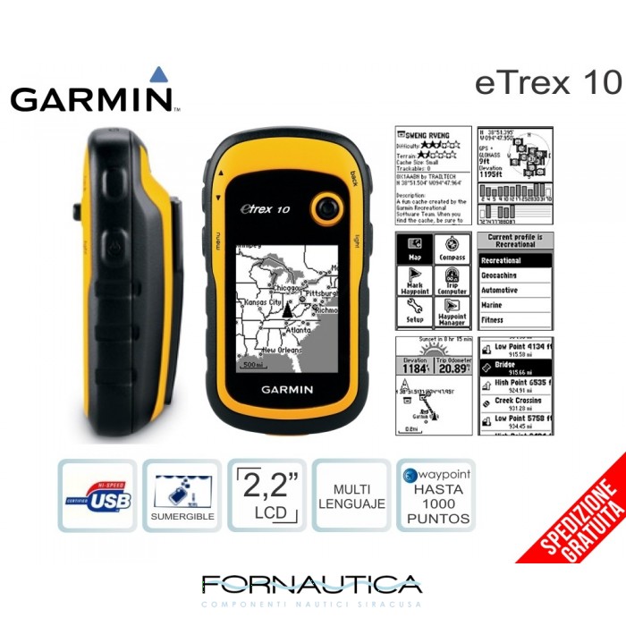 Garmin eTrex 10 GPS Portatile - Fornautica